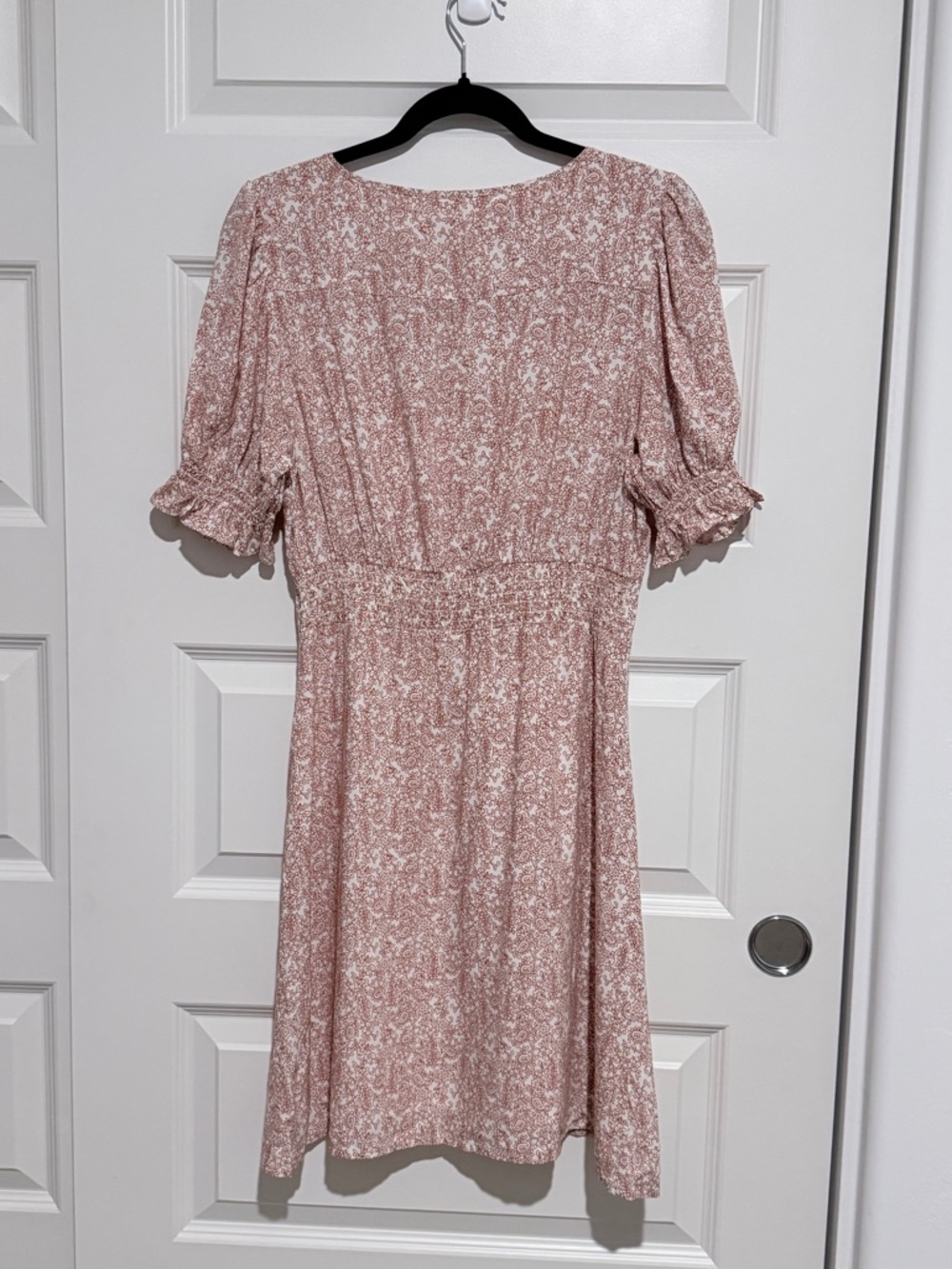 Steve Madden Dusty Pink Floral Button-Front Mini Dress Size M - Picture 3 of 9